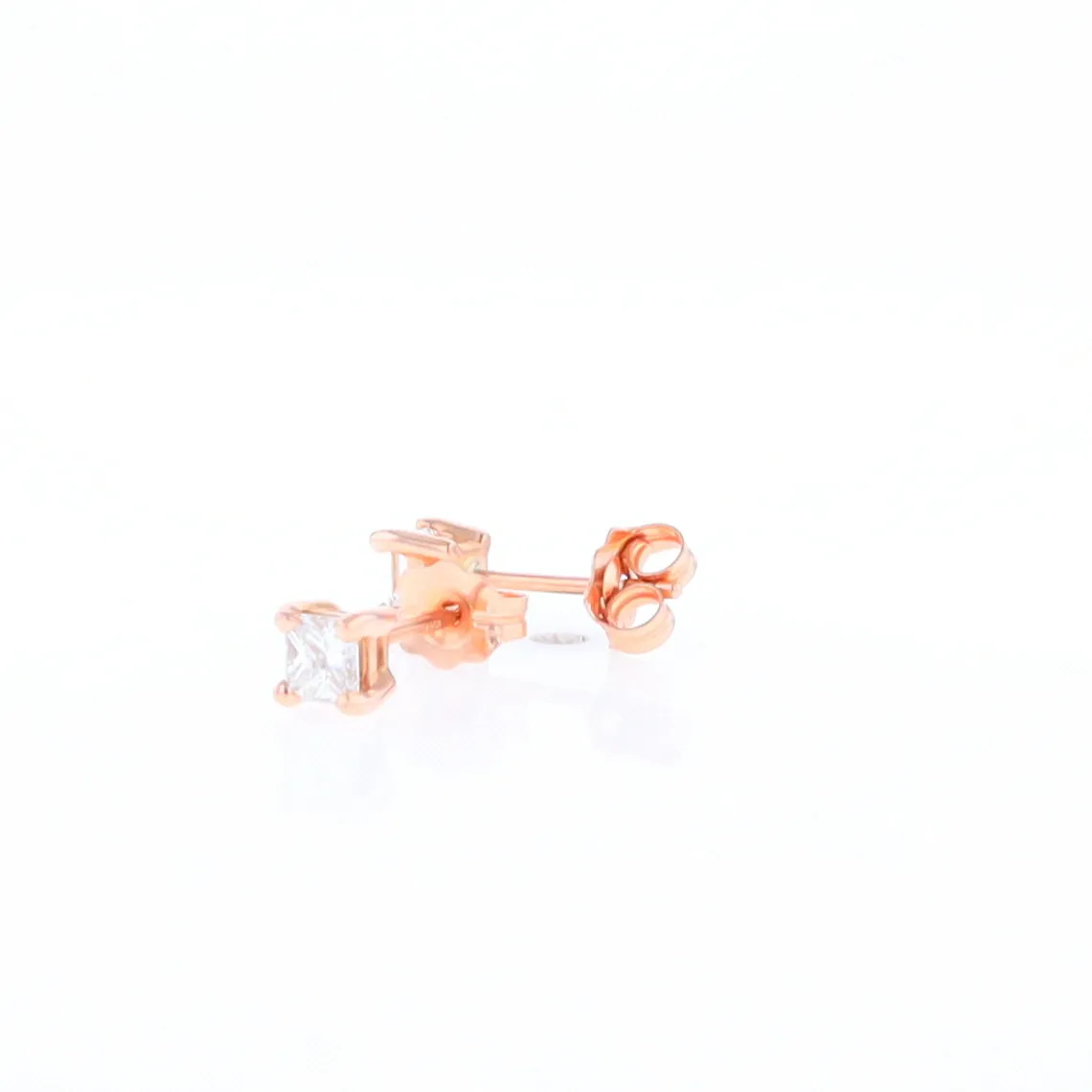 0.41ctw Princess Cut diamond Stud Earrings