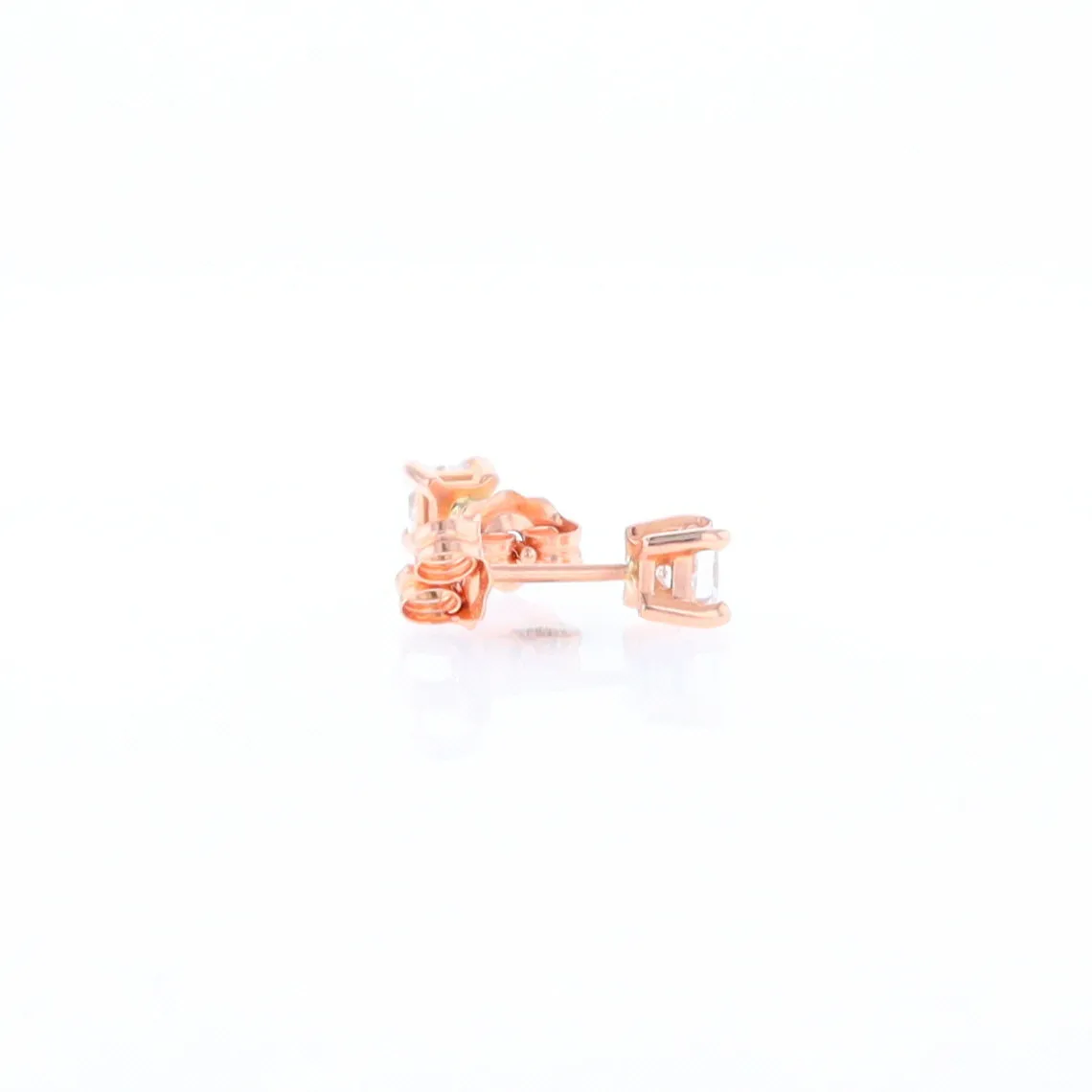 0.41ctw Princess Cut diamond Stud Earrings