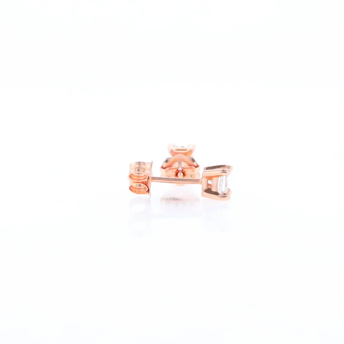 0.41ctw Princess Cut diamond Stud Earrings