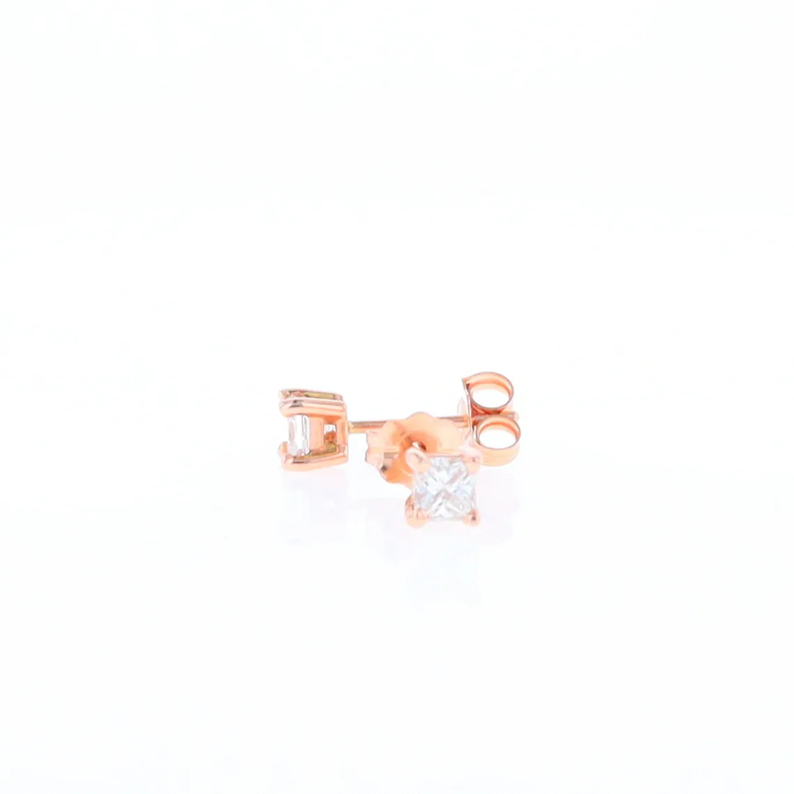 0.41ctw Princess Cut diamond Stud Earrings