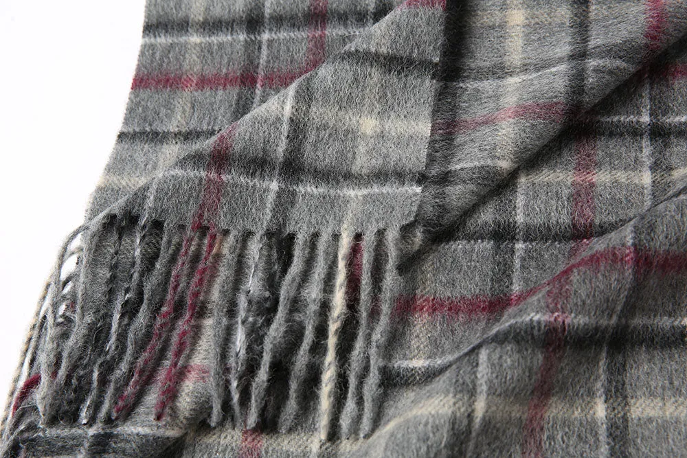 100% Australian Wool Classic Plaid Scarf - Made in Australia