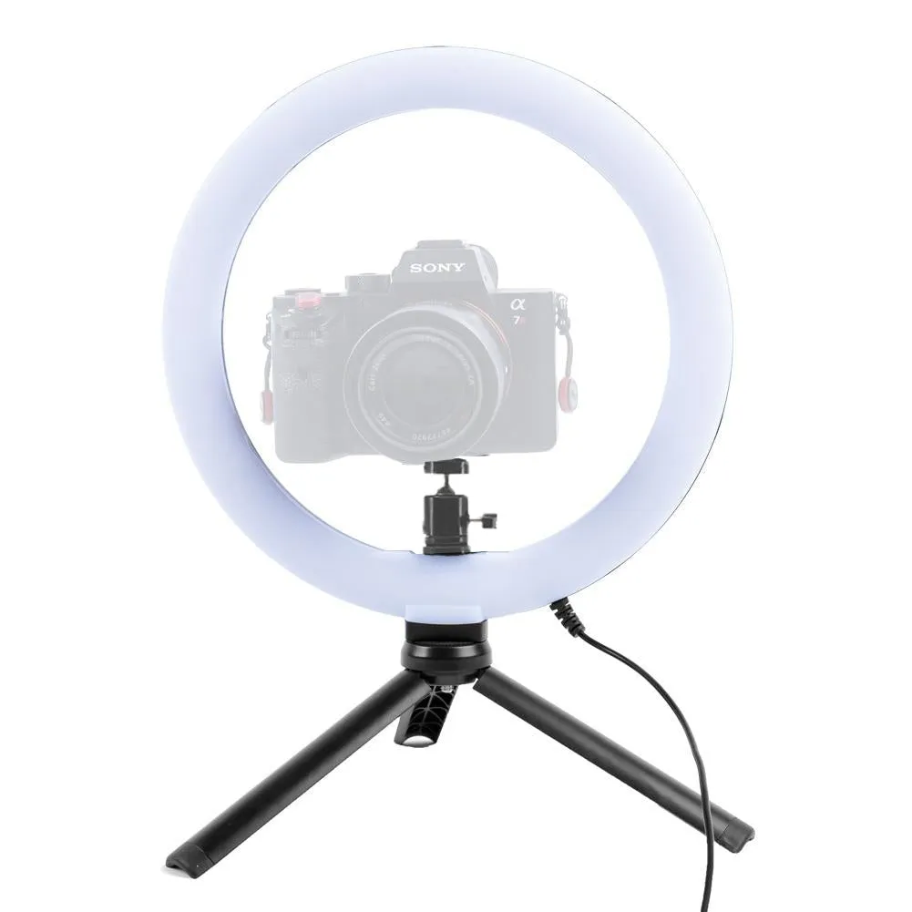 10" / 25cm LED Ring Light Portable Zoom Meeting Desk RGB - Unicorn