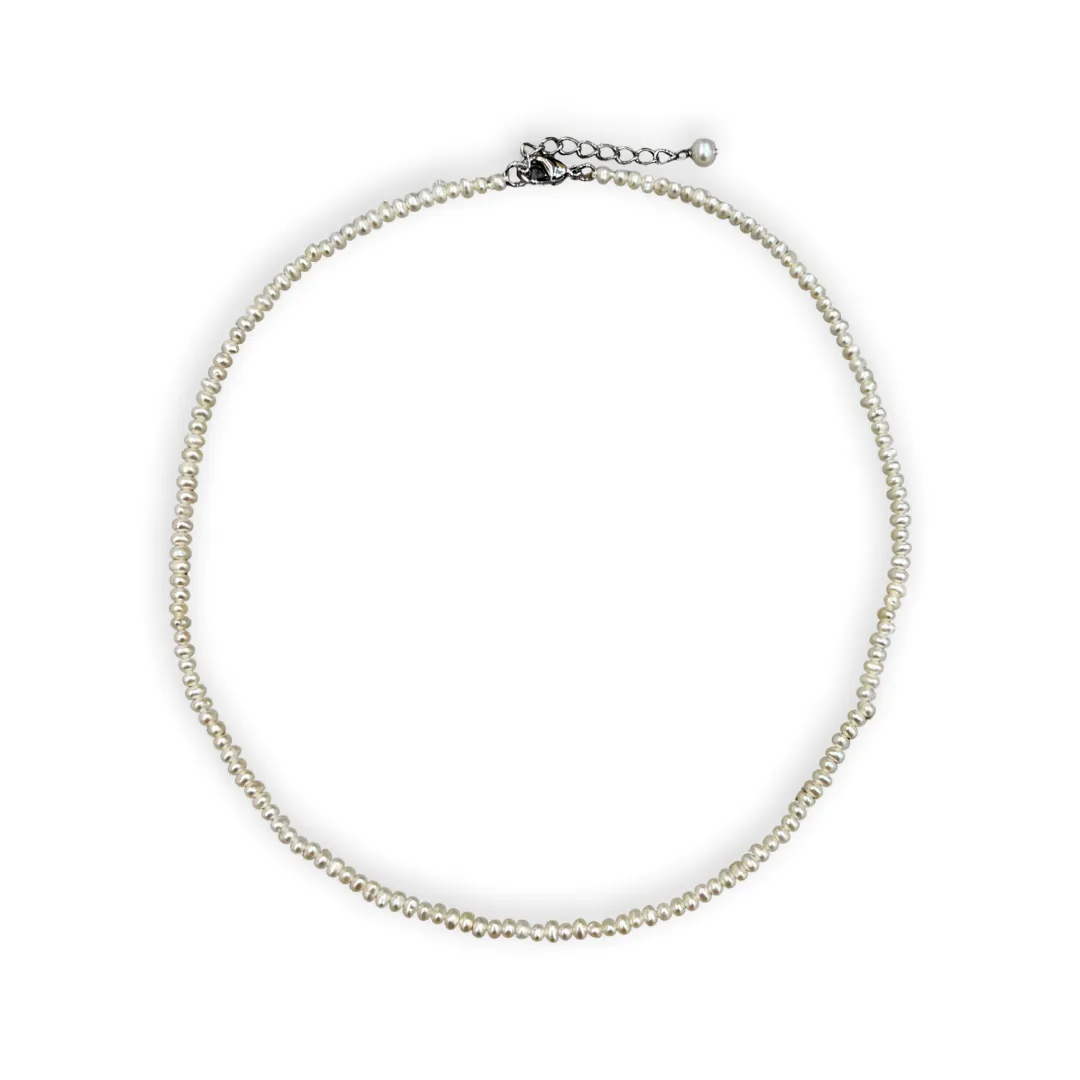 123-MINI | VINTAGE WHITE SINGLE STRAND DAINTY NECKLACE