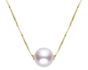 14 Karat Yellow Gold Pearl Necklace