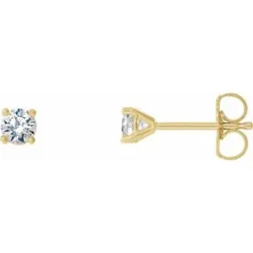 14K Yellow 1/6 CTW Lab-Grown Diamond Stud Earrings