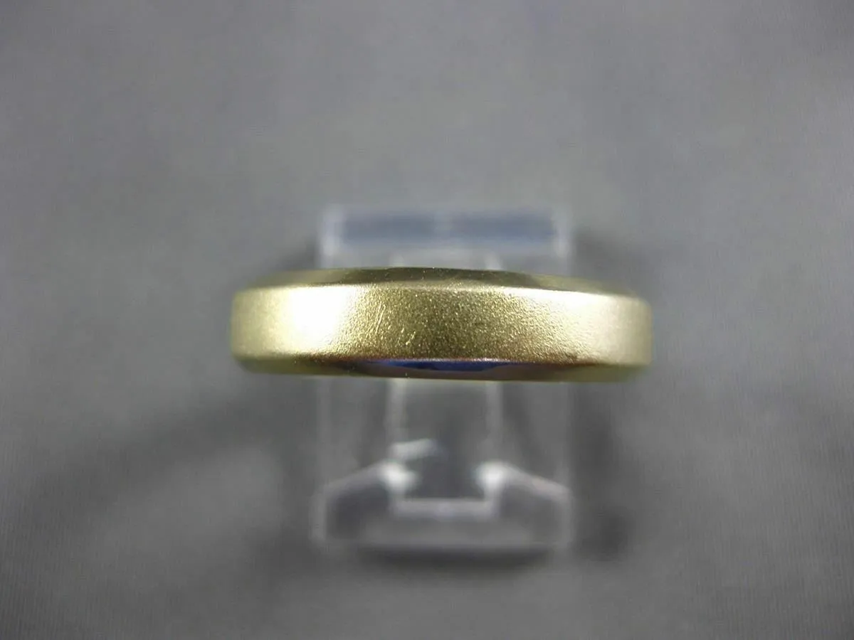 14KT YELLOW GOLD MATTE & SHINY CLASSIC WEDDING ANNIVERSARY BAND RING 4.5mm 23400