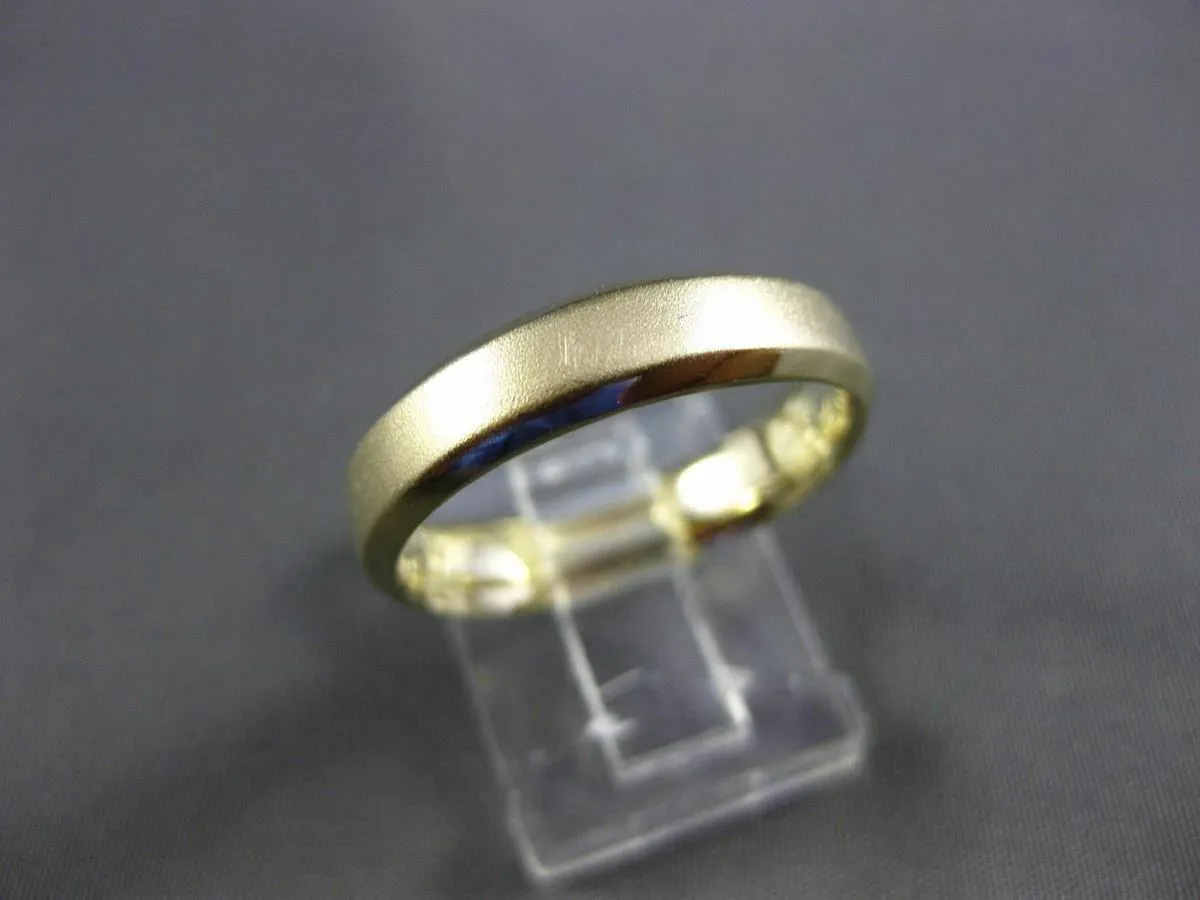 14KT YELLOW GOLD MATTE & SHINY CLASSIC WEDDING ANNIVERSARY BAND RING 4.5mm 23400