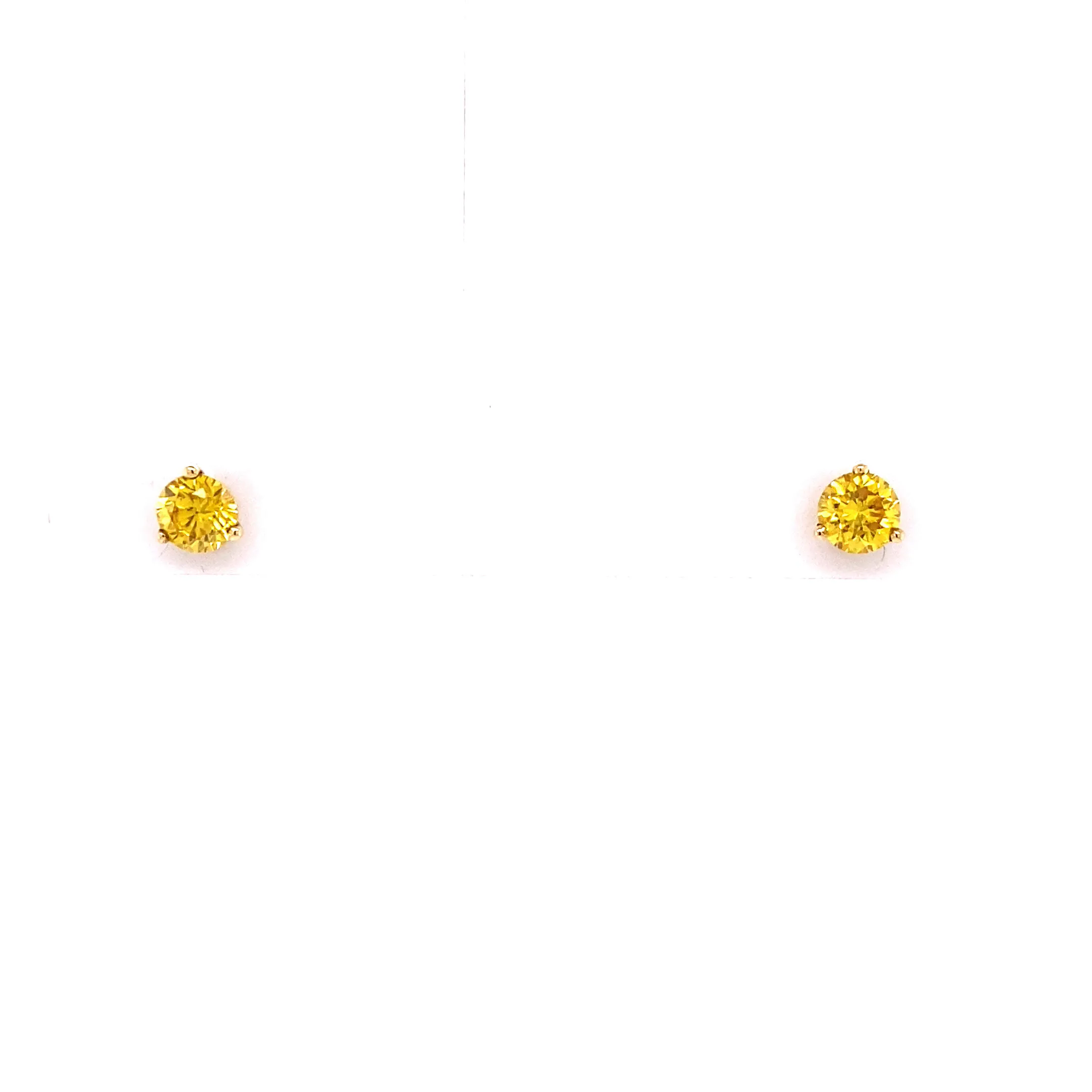 14KY Yellow Diamond Stud Fashion Earrings