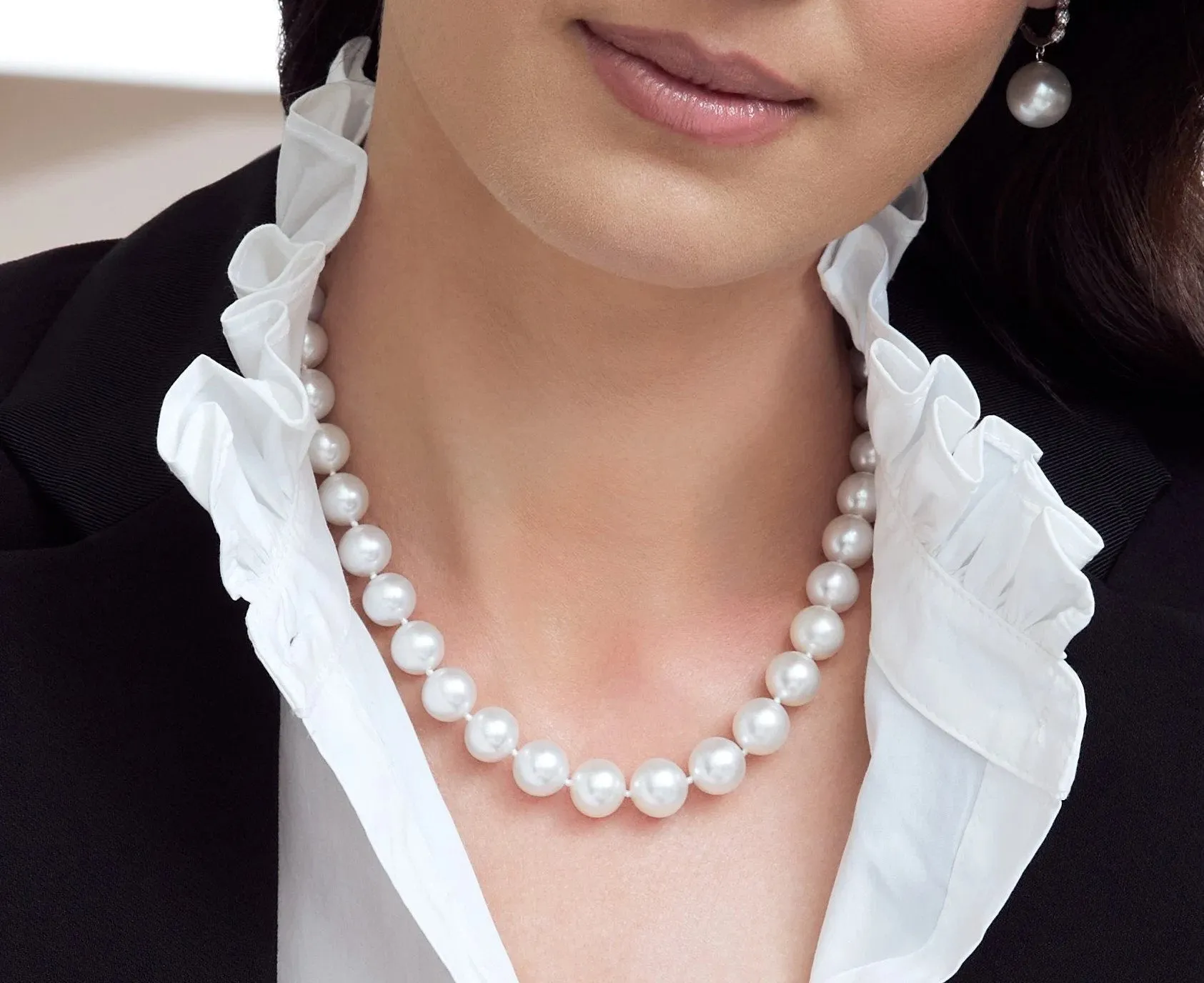 16-18.9mm White South Sea Pearl Necklace- AAAA Quality VENUS CERTIFIED