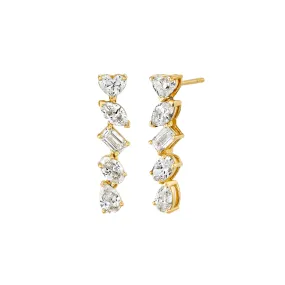 18k Fortuna Diamond Drop Earrings