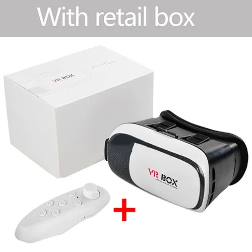 2018 New Google cardboard HeadMount VR BOX 2.0 VR Virtual 3D Glasses for 3.5" - 6.0" Smart Phone   Bluetooth Remote Controller