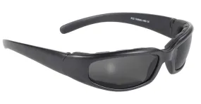 4302 Rally Wrap Padded Black Frame with Smoke Lens Sunglasses