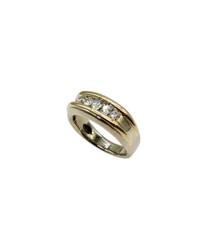 60 Point Total weight 5 Inline Diamond Mens Ring