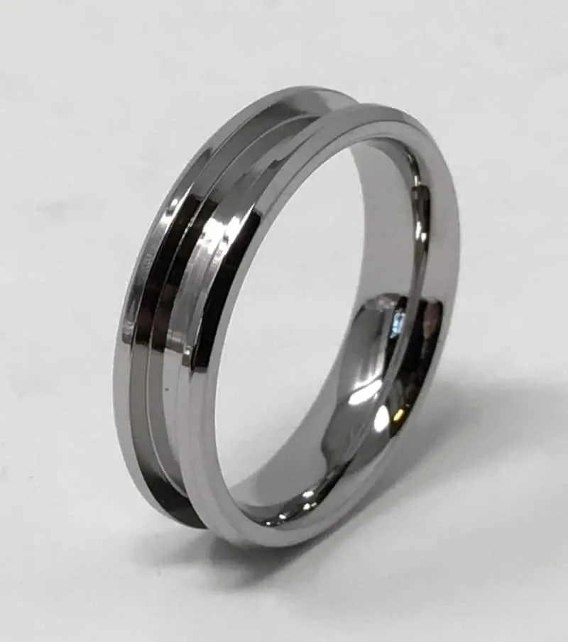 6mm Inlay Stainless Steel Ring Core (Bevelled Edge)