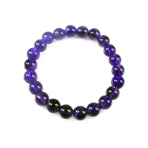 8mm Natural Amethyst Stretch Bracelet