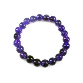 8mm Natural Amethyst Stretch Bracelet