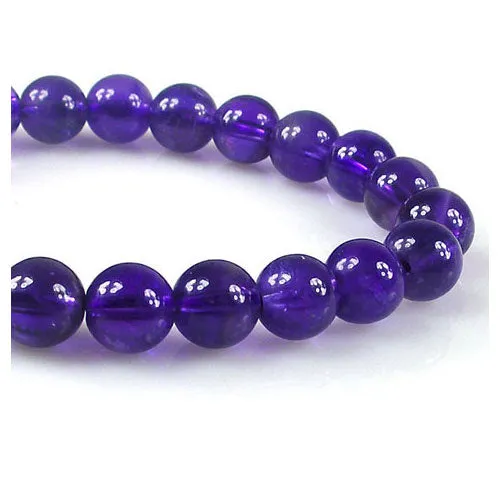 8mm Natural Amethyst Stretch Bracelet