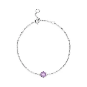 925er Sterlingsilber Amethyst Armband