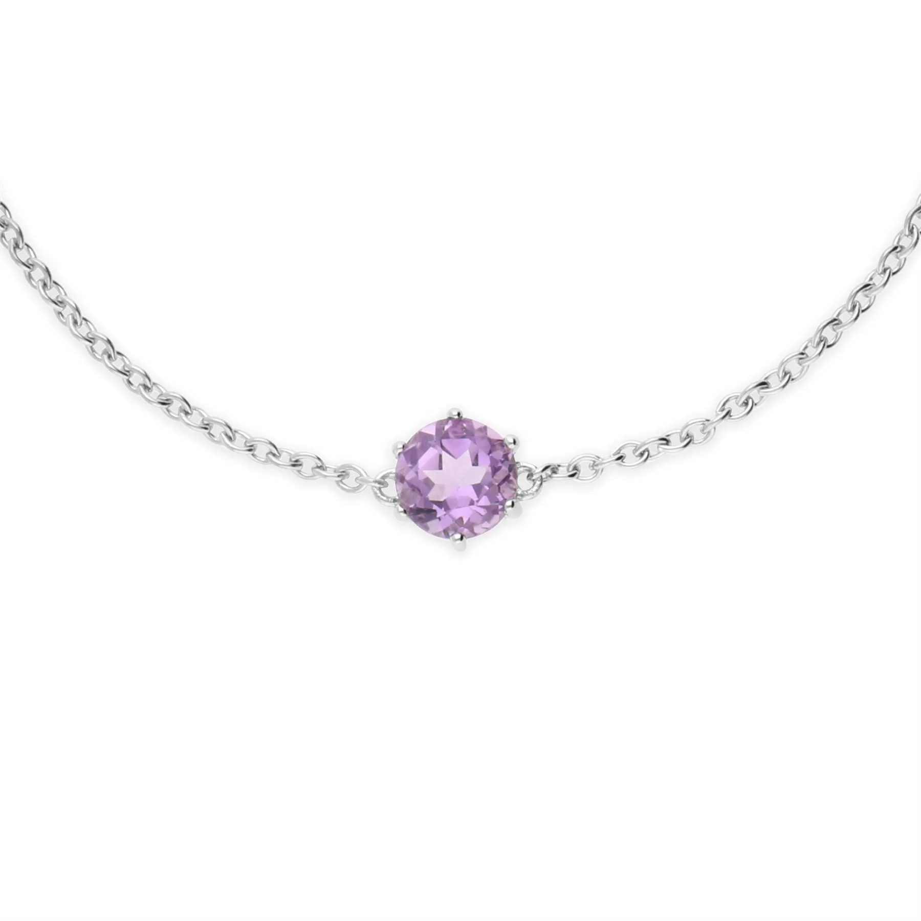 925er Sterlingsilber Amethyst Armband