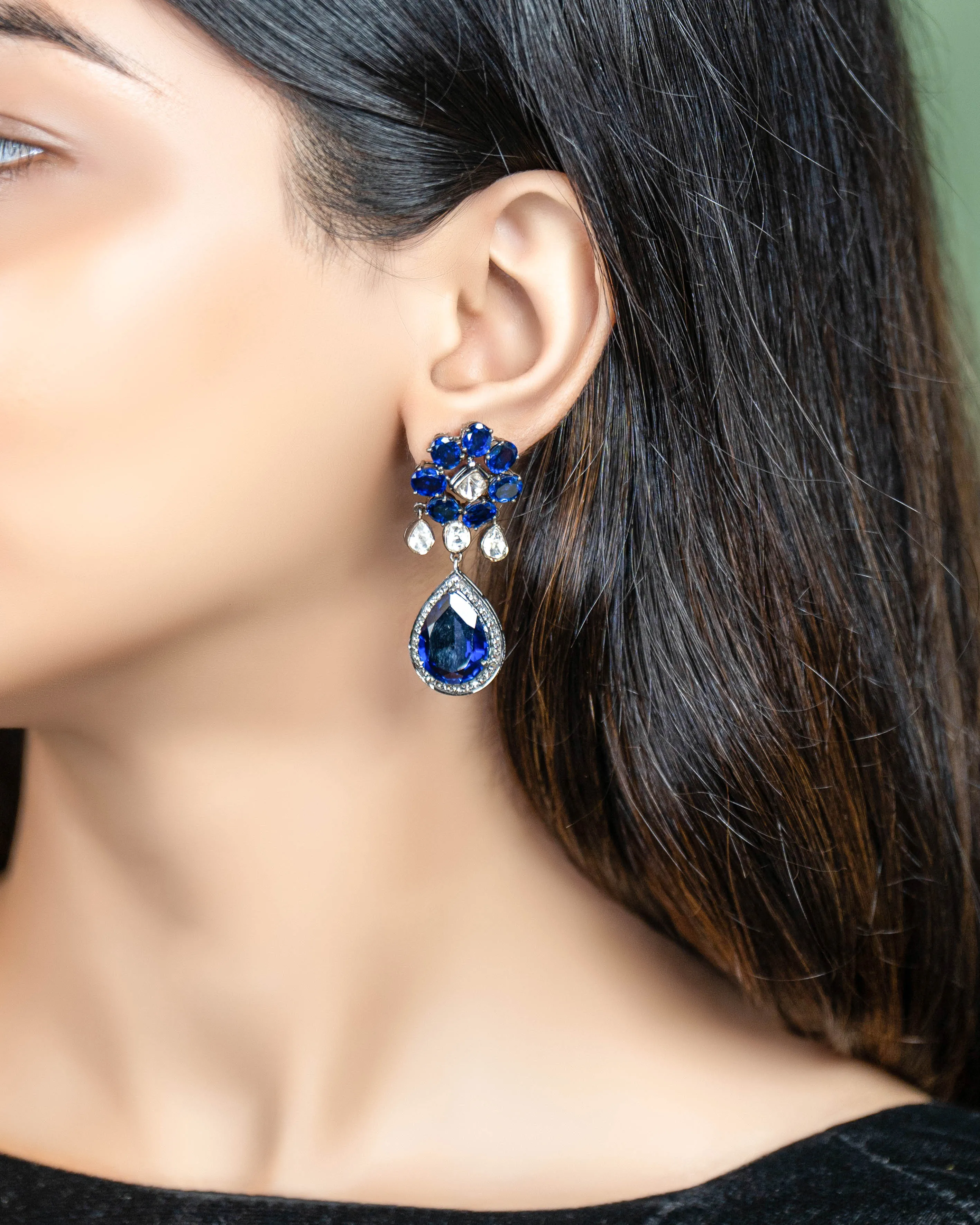 Alia Polki Long Earrings