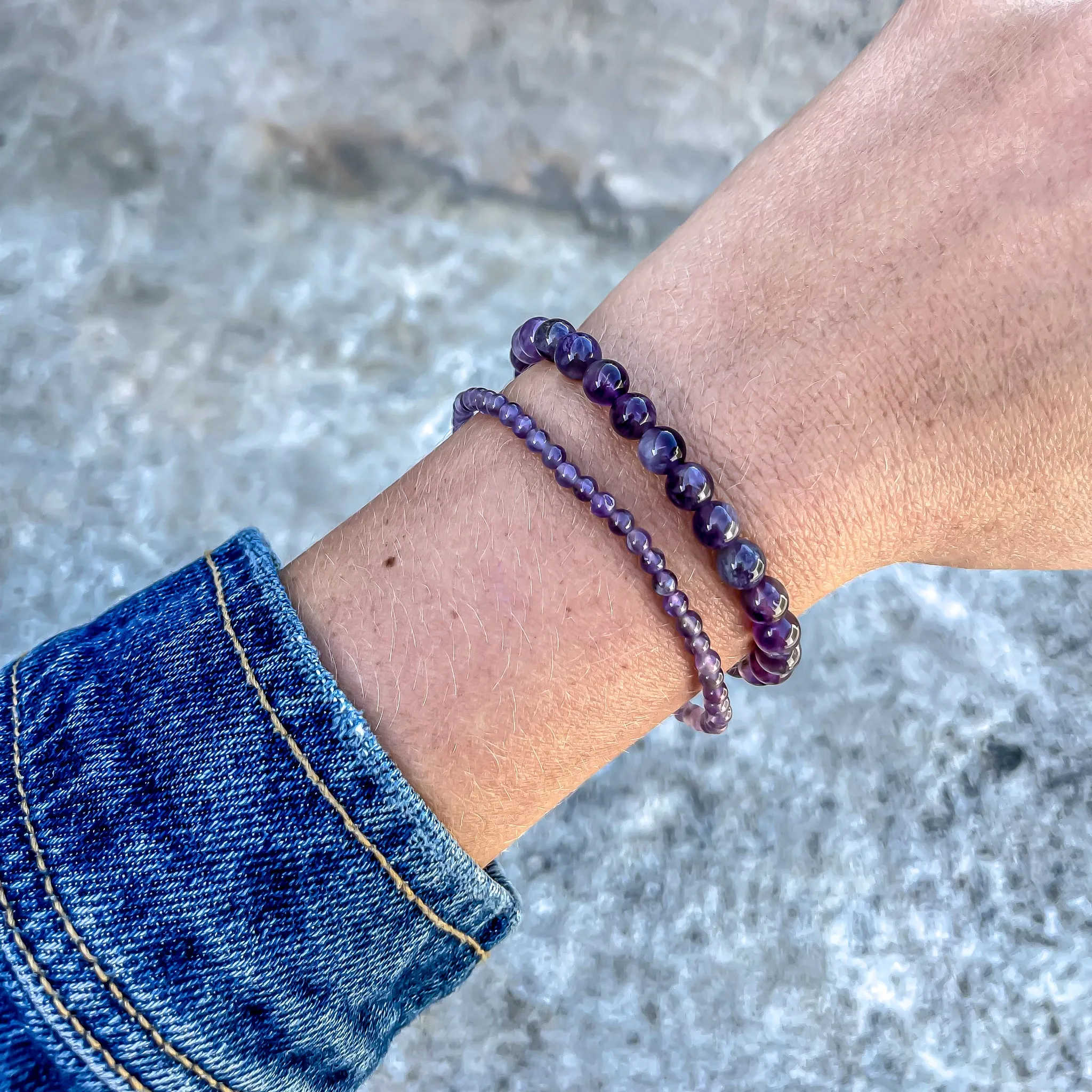 AMETHYST- ACCENT BRACELET