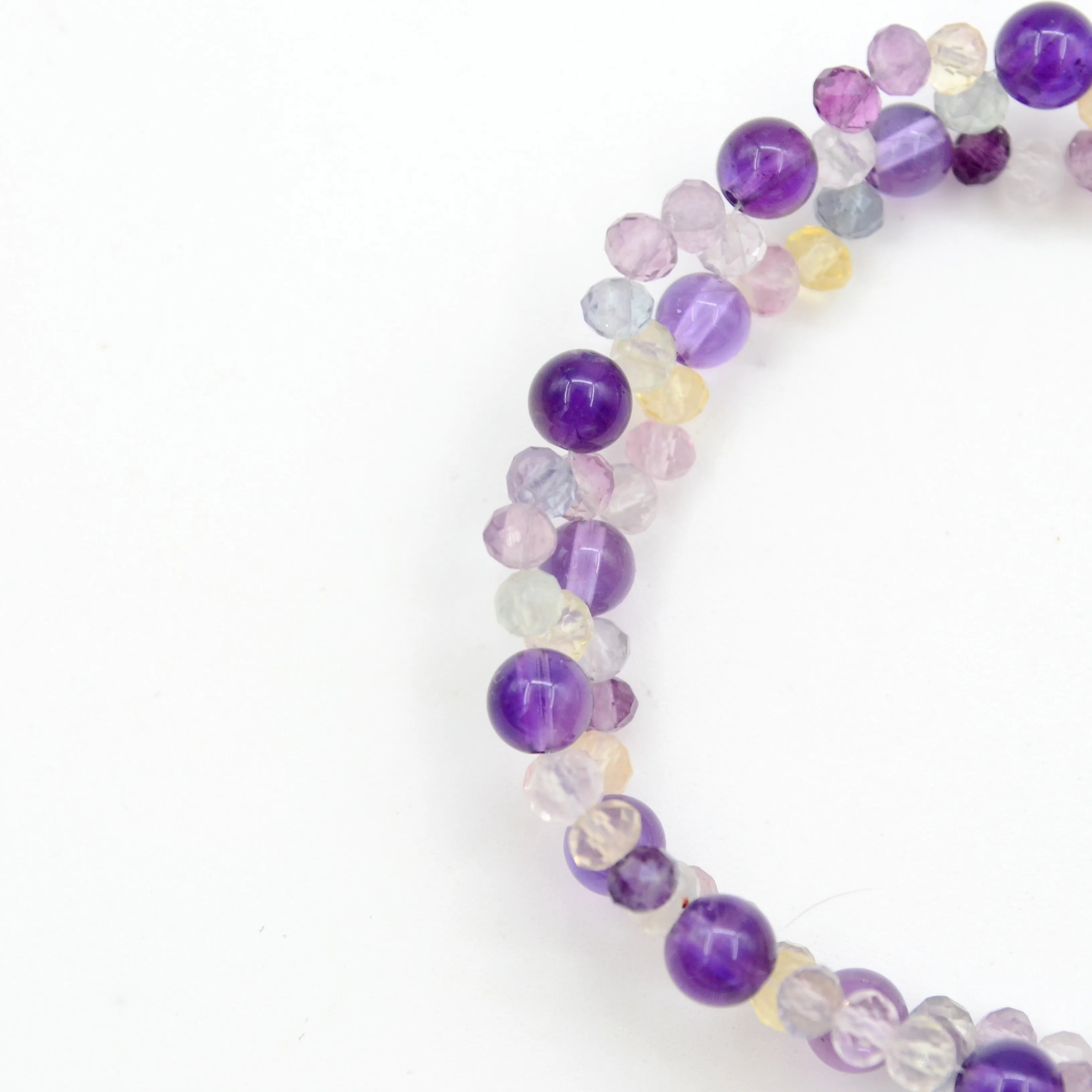 Amethyst & Multi-Color Fluorite Emotional Healing Bracelet