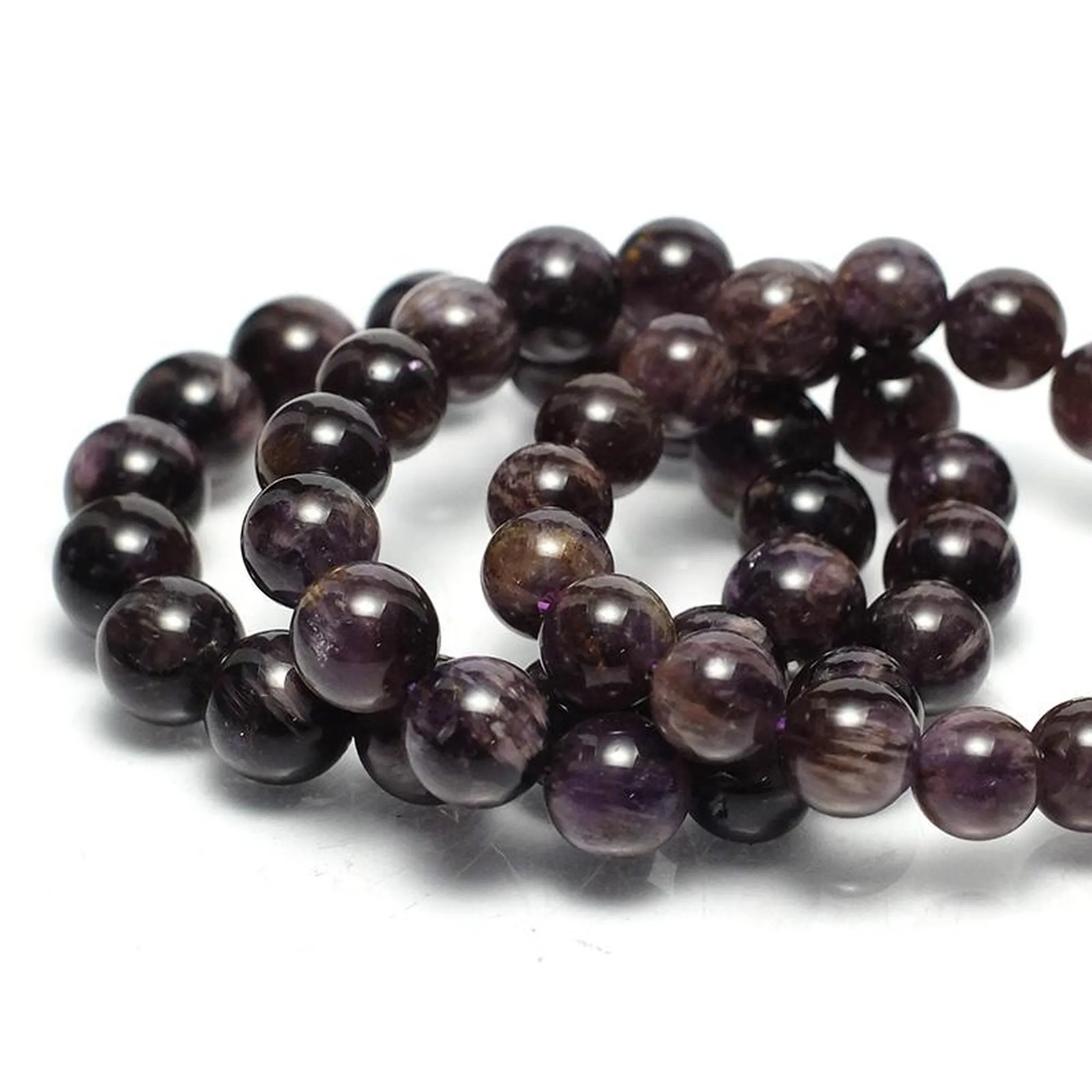 Amethyst Cacoxenite Stretch Bracelet 12mm,13mm,14mm