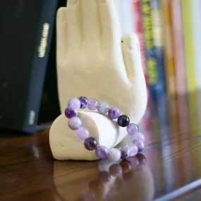 AMETHYST CRYSTAL BEADED BRACELET