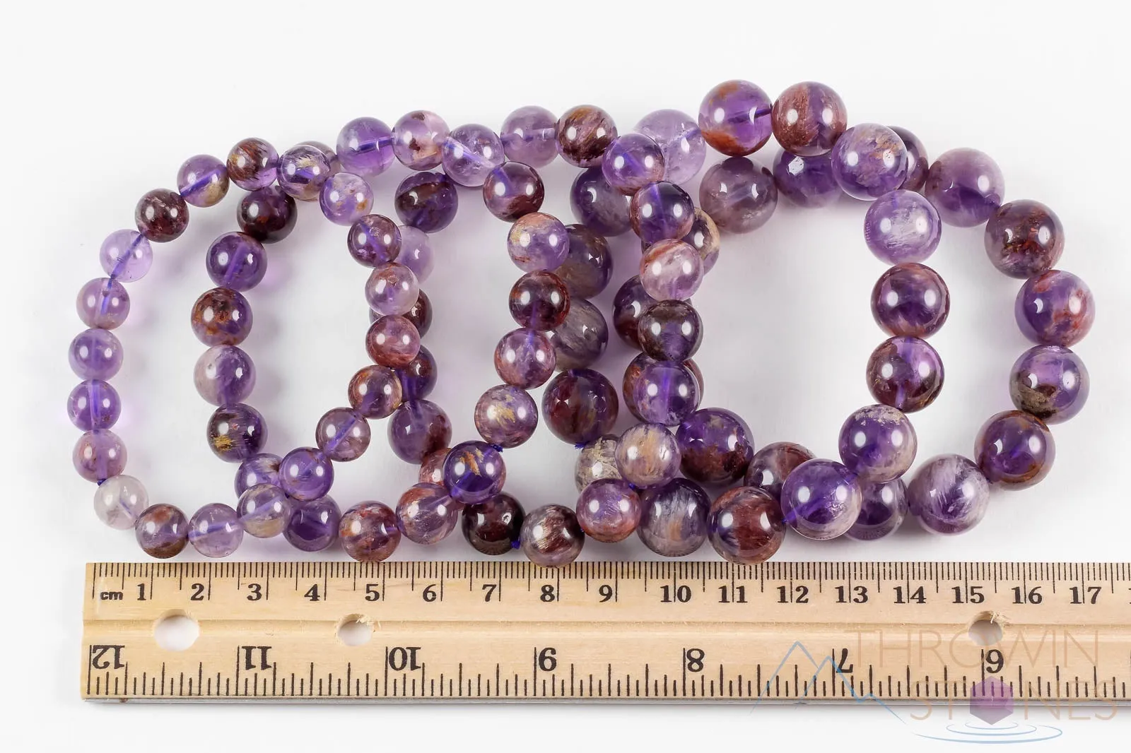 AMETHYST Crystal Bracelet - Round Beads - Beaded Bracelet, Birthstone Bracelet, Handmade Jewelry, Healing Crystal Bracelet, E1559