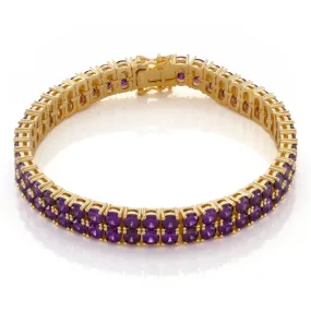 Amethyst Double Row Tennis Bracelet