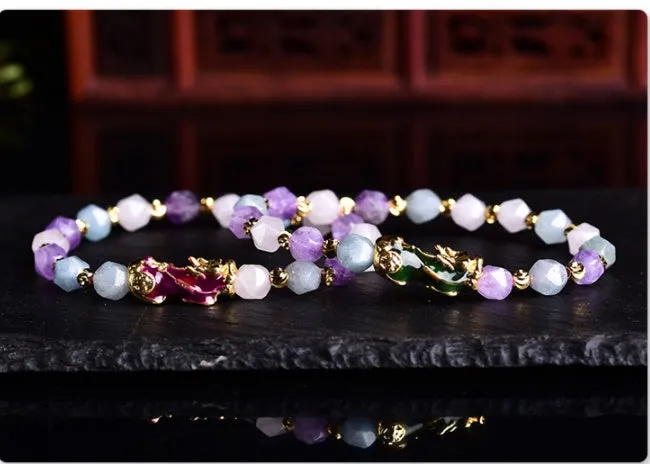 Amethyst Pixiu bracelet