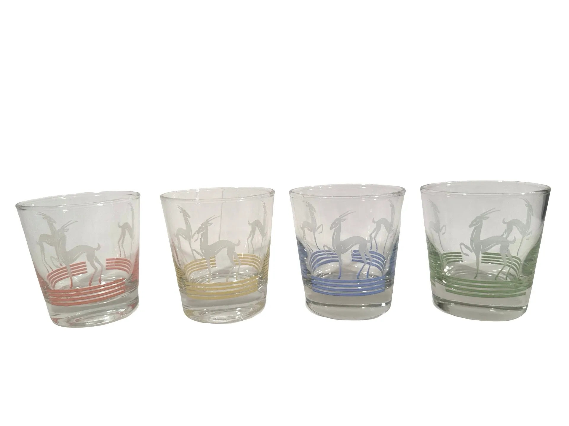 Anchor Hocking Gazelle Mid-Century Whiskey Glasses (Set of 4)