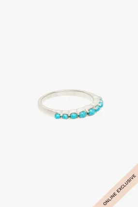 Antique turquoise stone ring silver