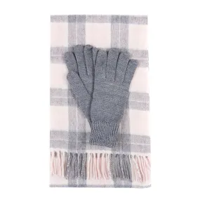 Barbour Ladies Wool Tartan Scarf & Glove Set