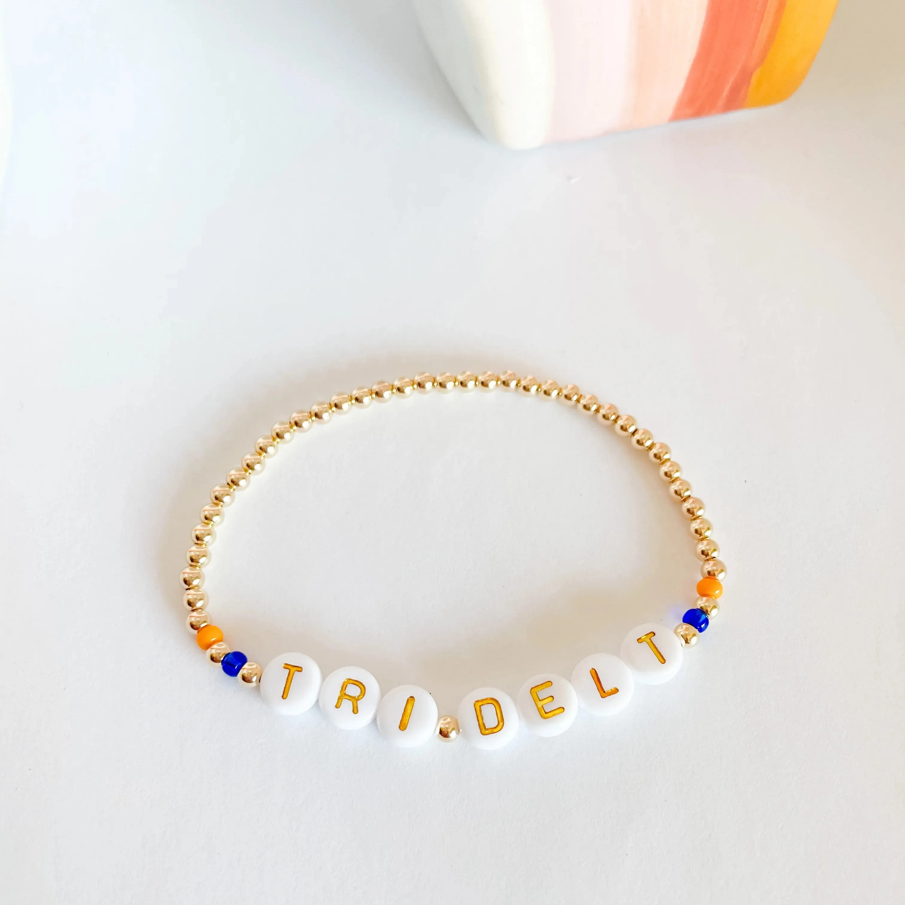 Beaded Blondes | Tri Delt Color Sorority Bracelet