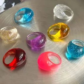 Big Round Acrylic Resin Rings.