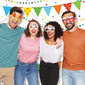 Birthday Paper Glasses (4/Pkg)