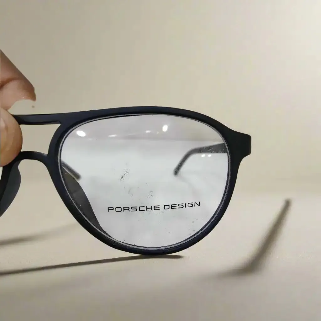 Black Acetate Metal Aviator Porsche Design Eyewear