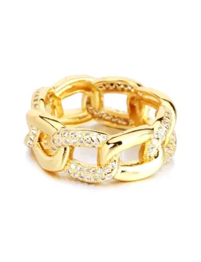 Botella Chain Ring, Gold 7