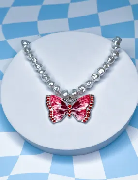 BUTTERFLY MAGIC NECKLACE - RED