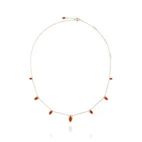 Carnelian Swinging Chain Necklace