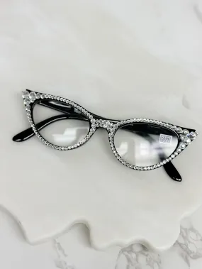 Cat Eye Rhinestone Reading Glasses