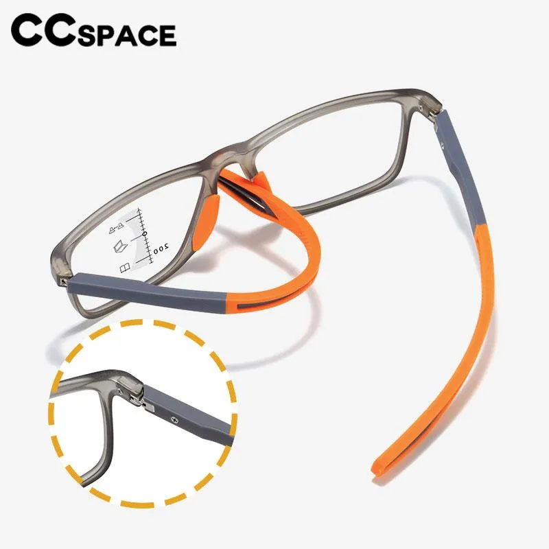 CCspace Unisex Full Rim Square Tr 90 Titanium Hyperopic Reading Glasses 56749