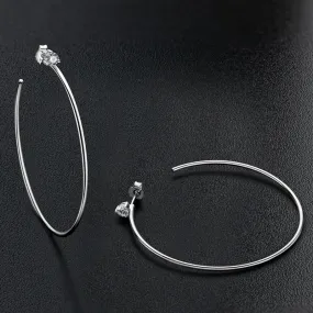 Chloe Moissanite Diamond Hoop Earrings