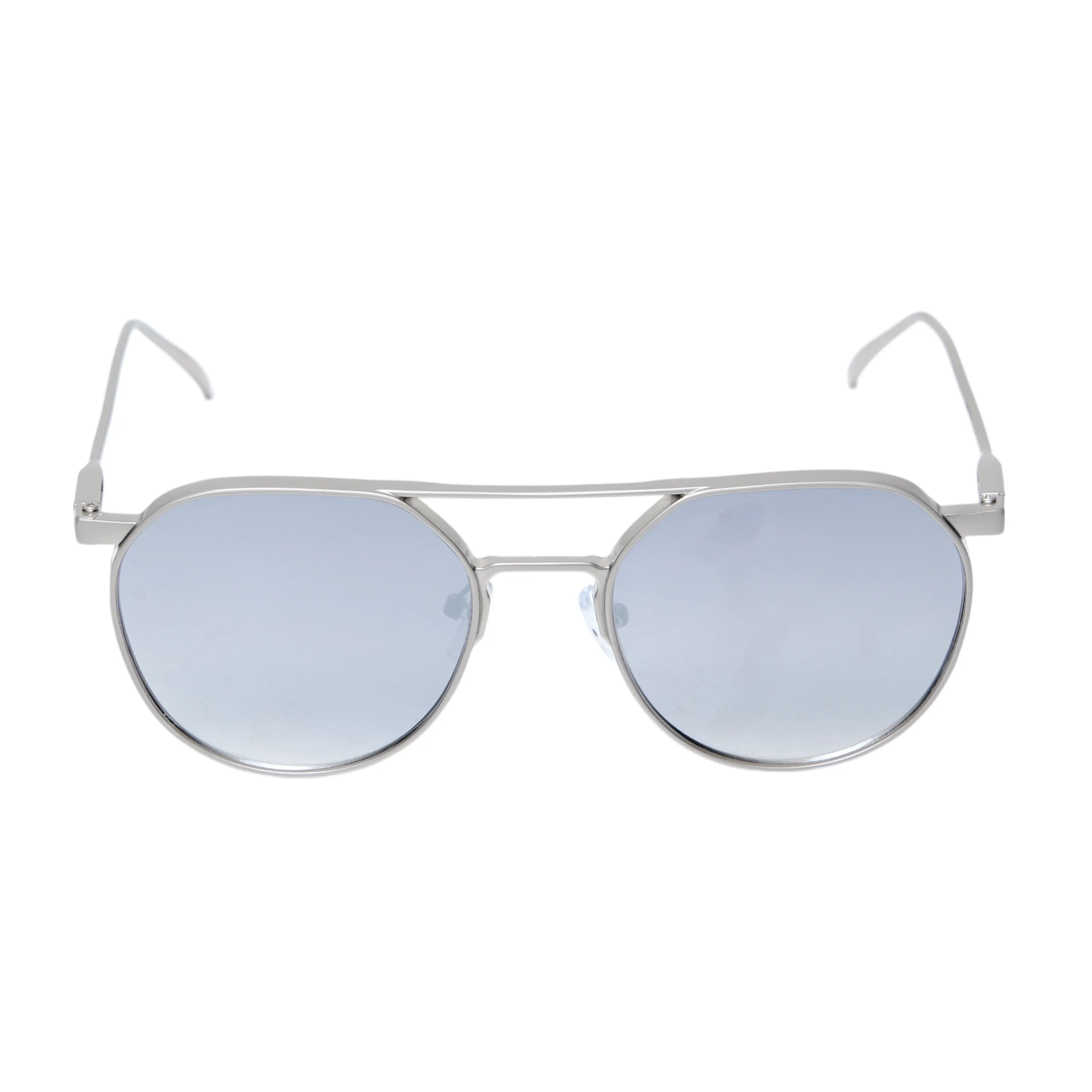 Chokore Aviator Round-Frame Metal Sunglasses (Silver)