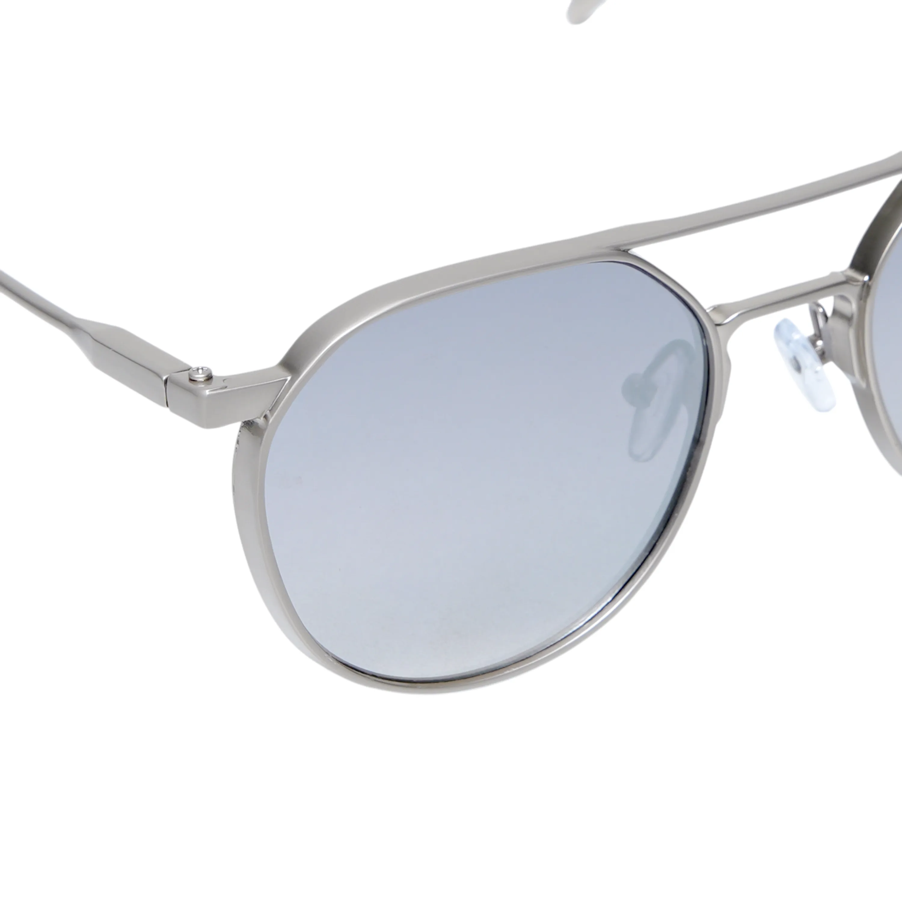 Chokore Aviator Round-Frame Metal Sunglasses (Silver)