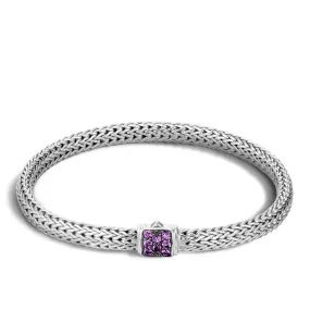 Classic Chain Bracelet with Amethyst - BBS96002AM