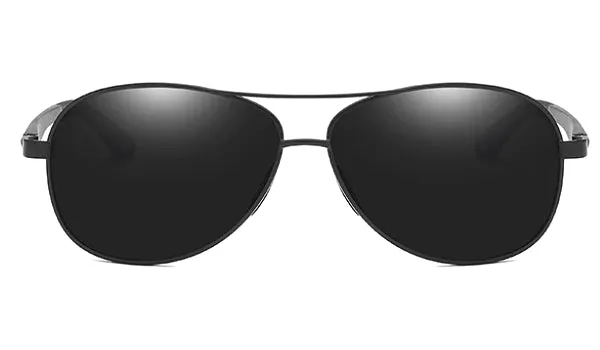 Classy Men All Black Polarized Pilot Sunglasses