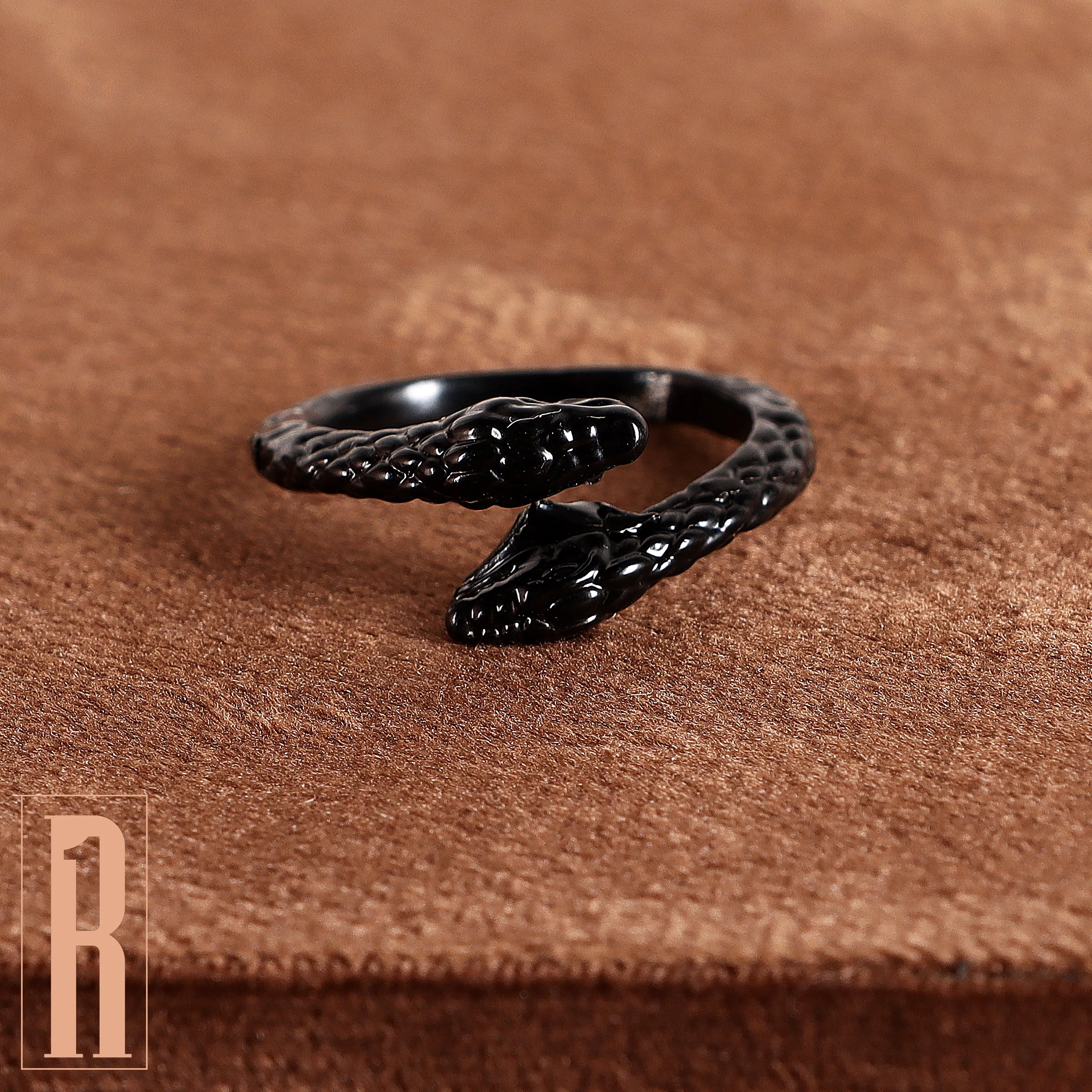 Contemporary Adjustable 2 Side Open Snake Ring For Men & Boy I (Free Size)