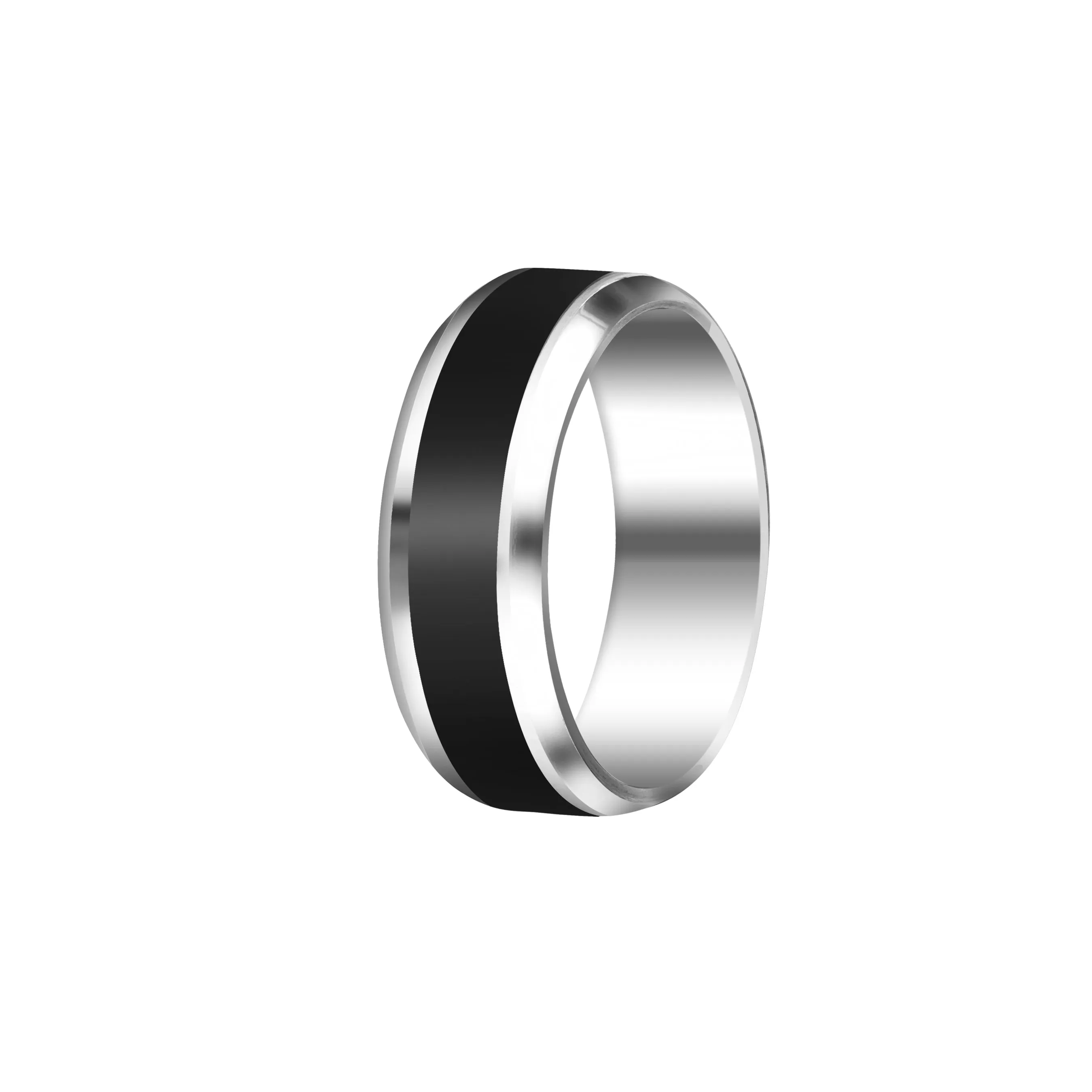 Contemporary Titanium Plated Finger Ring For Men I Size : 16 To 21, Silver